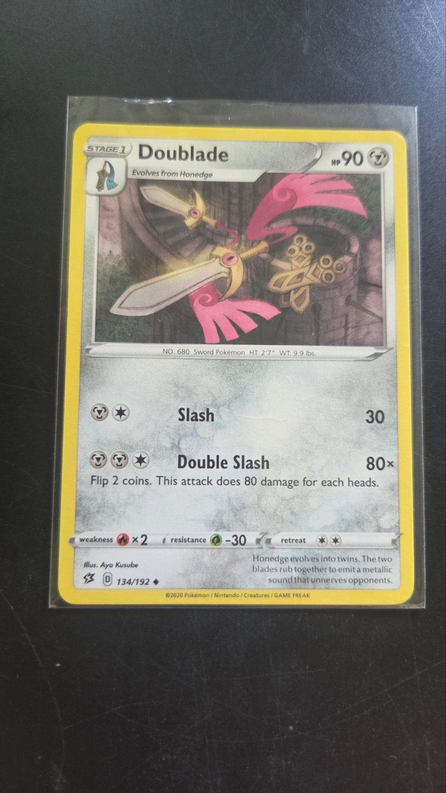 Doublade 134/192 Rebel Clash Pokémon Kaart, Verzenden, Zo goed als nieuw, Losse kaart