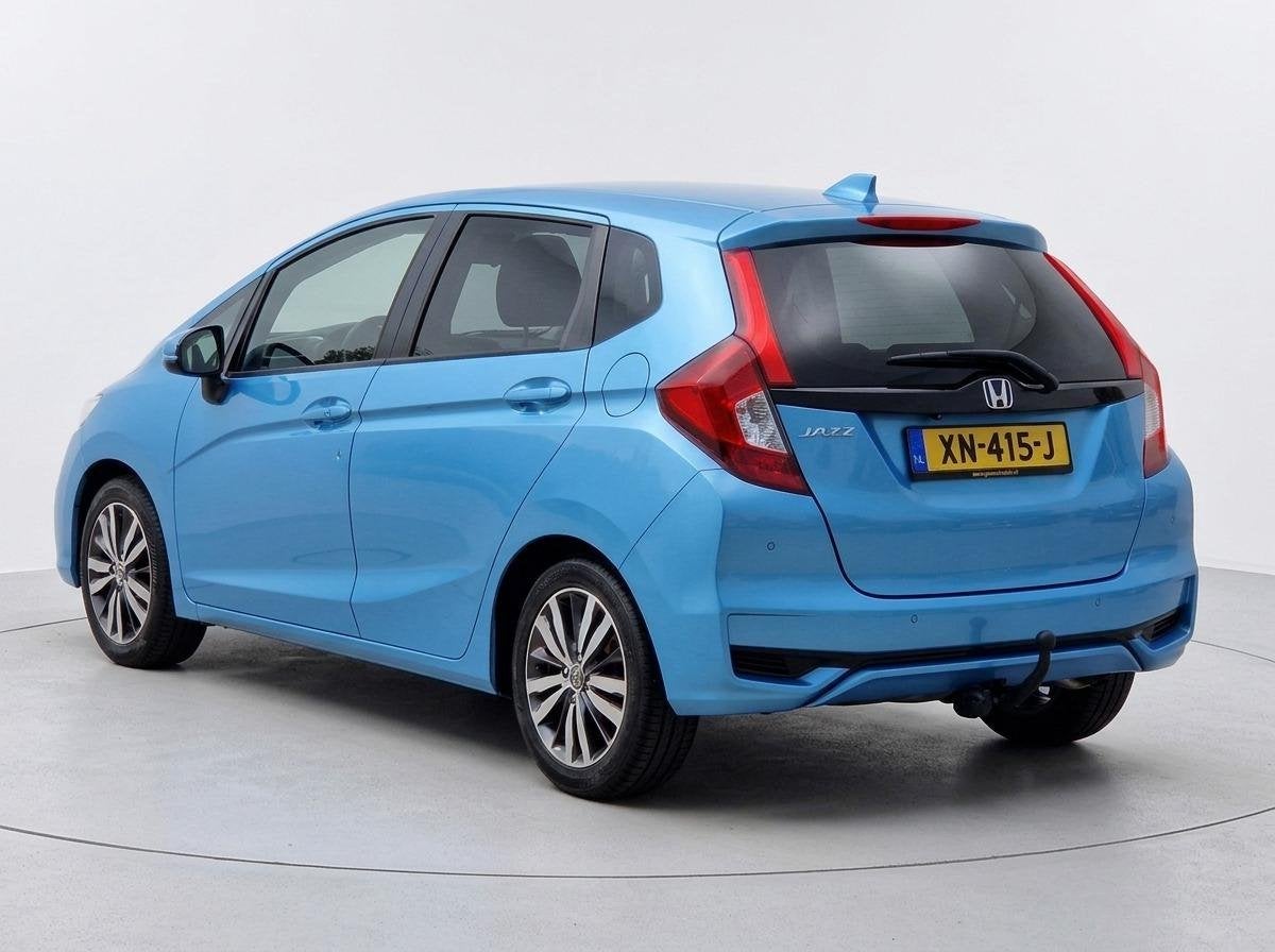 Honda Jazz 1.3 i-VTEC Elegance CAMERA CRUISE TREKHAAK, Gebruikt, Euro 6, 4 cilinders, Blauw
