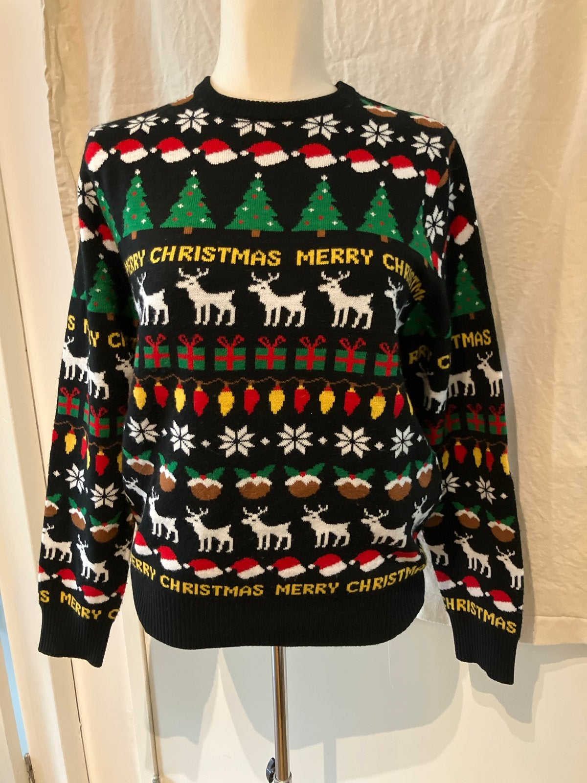 Zo goed als nieuwe kersttrui - 1x aangehad, Kleding | Dames, Ophalen of Verzenden, Zo goed als nieuw, Zwart