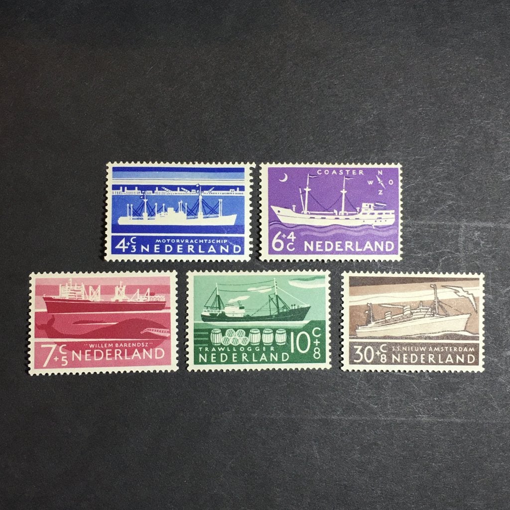 i35-688opl Nederland 1957 NVPH 688 tm 692 ongebruikt/plakker, Ophalen of Verzenden, Na 1940, Postfris
