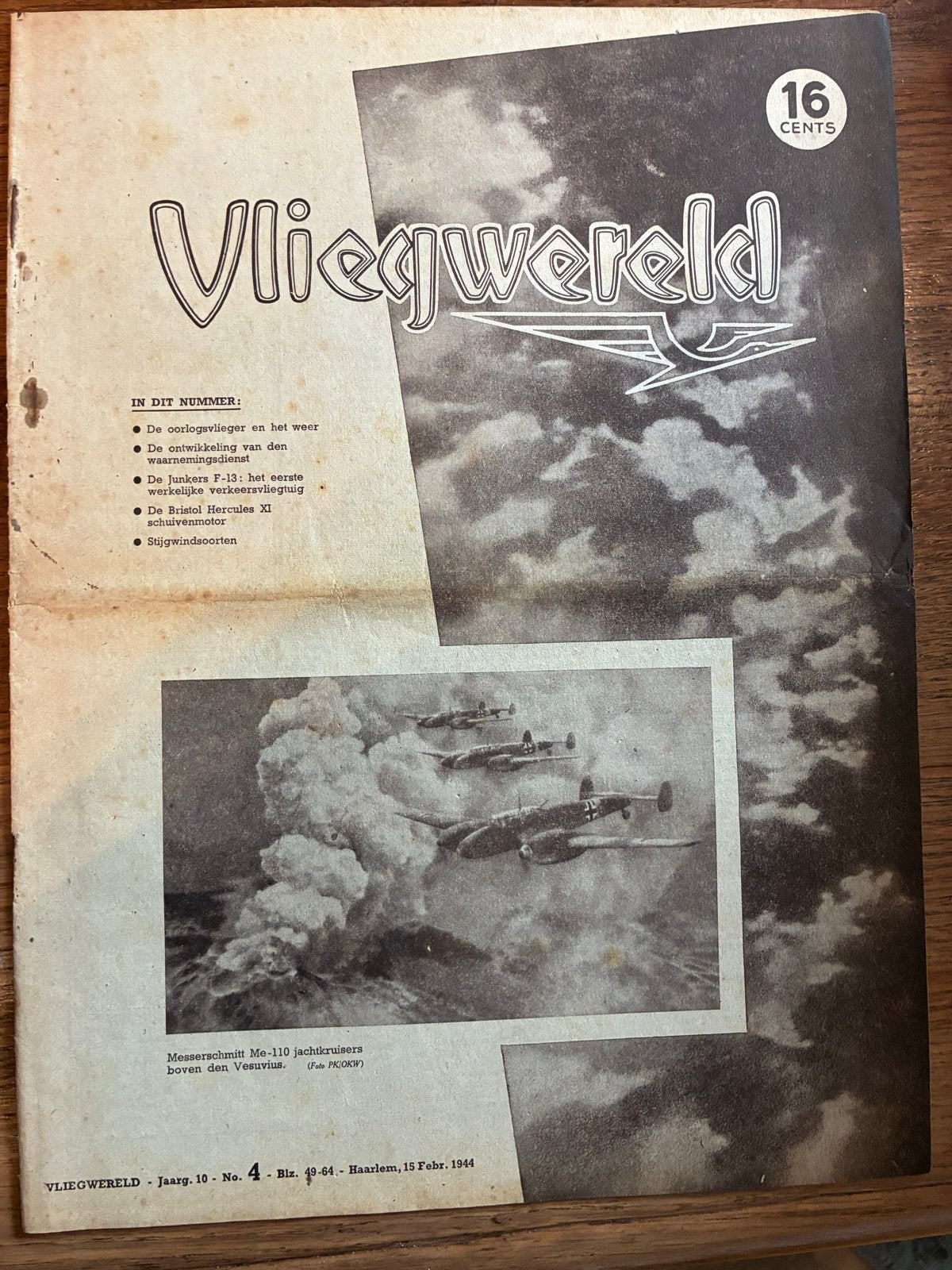 Vliegwereld - Jaargang 10 - Nr. 4 - 1944, Ophalen of Verzenden, Gelezen, Overige typen