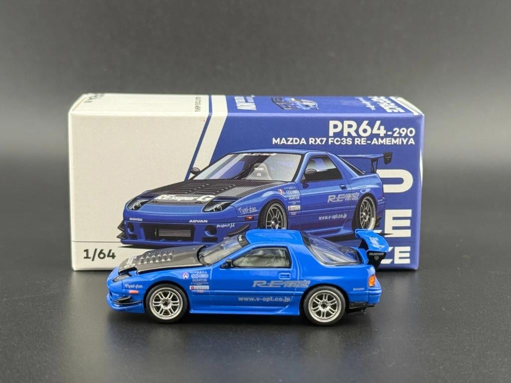 Mazda RX7 FC3S RE-Amemiya van Pop Race 1/64 #290, Ophalen of Verzenden, Nieuw, Auto