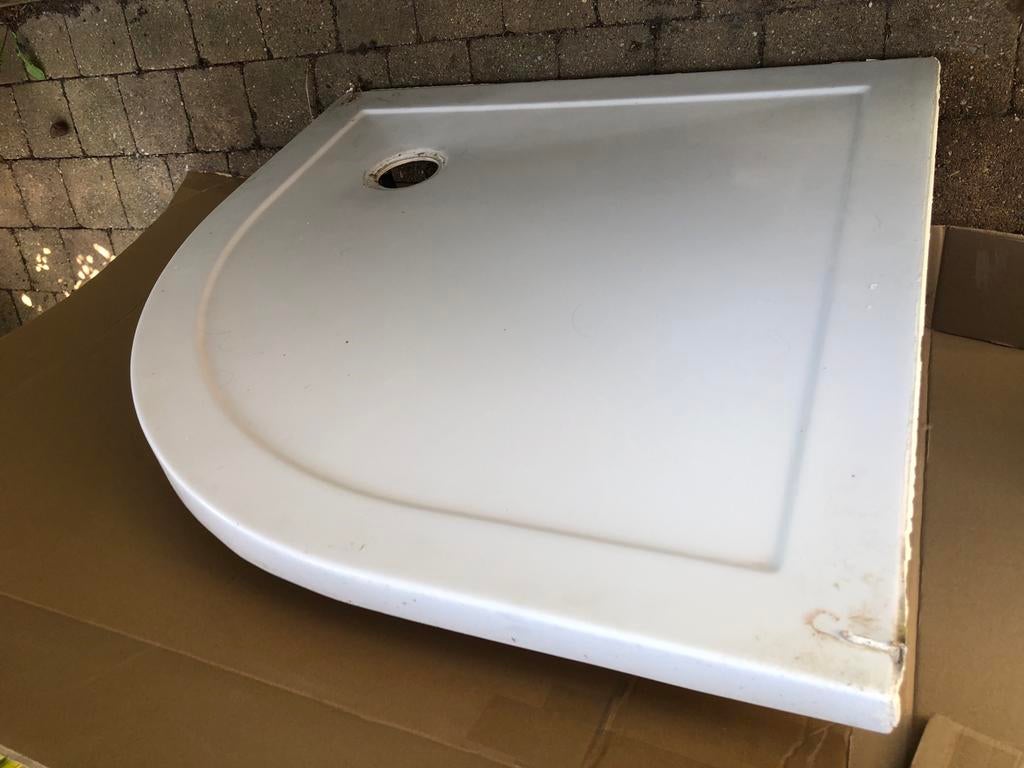 Douche bak kwart 90x80, Ophalen, Overige typen, 50 tot 100 cm, Zo goed als nieuw