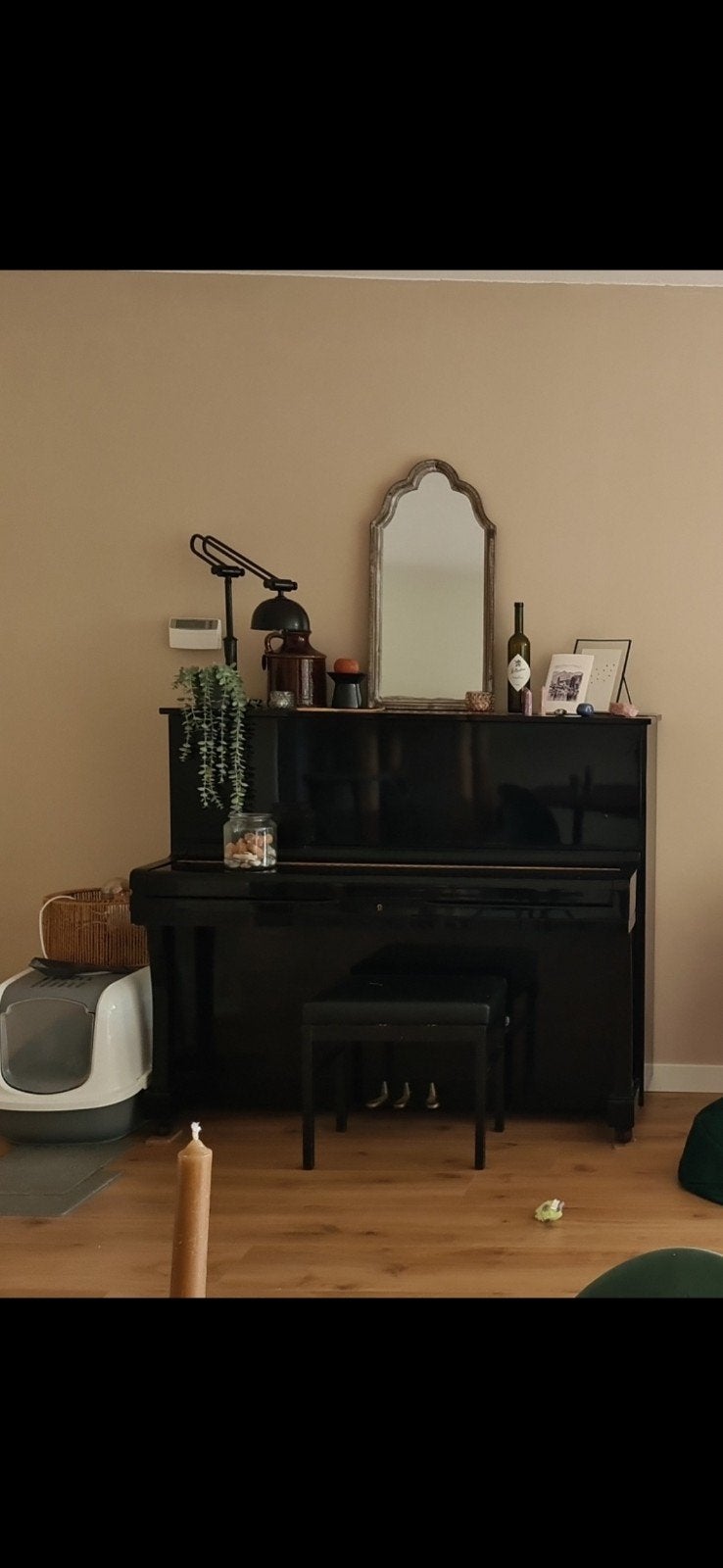 Rosenblatt zwarte hoogglans piano te koop, Ophalen, Gebruikt, Zwart, Piano