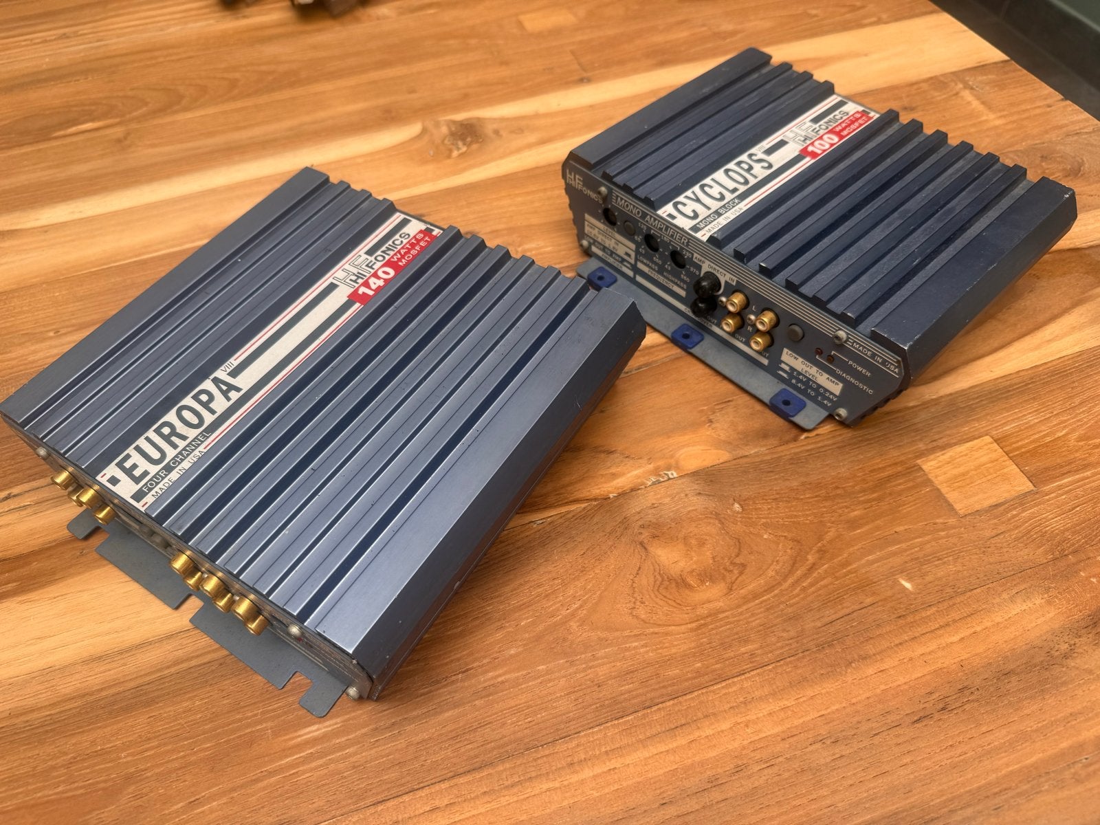 Hifonics Europa & Cyclops Versterkers - Car Audio, Overige merken, Ophalen of Verzenden, 120 watt of meer, Gebruikt