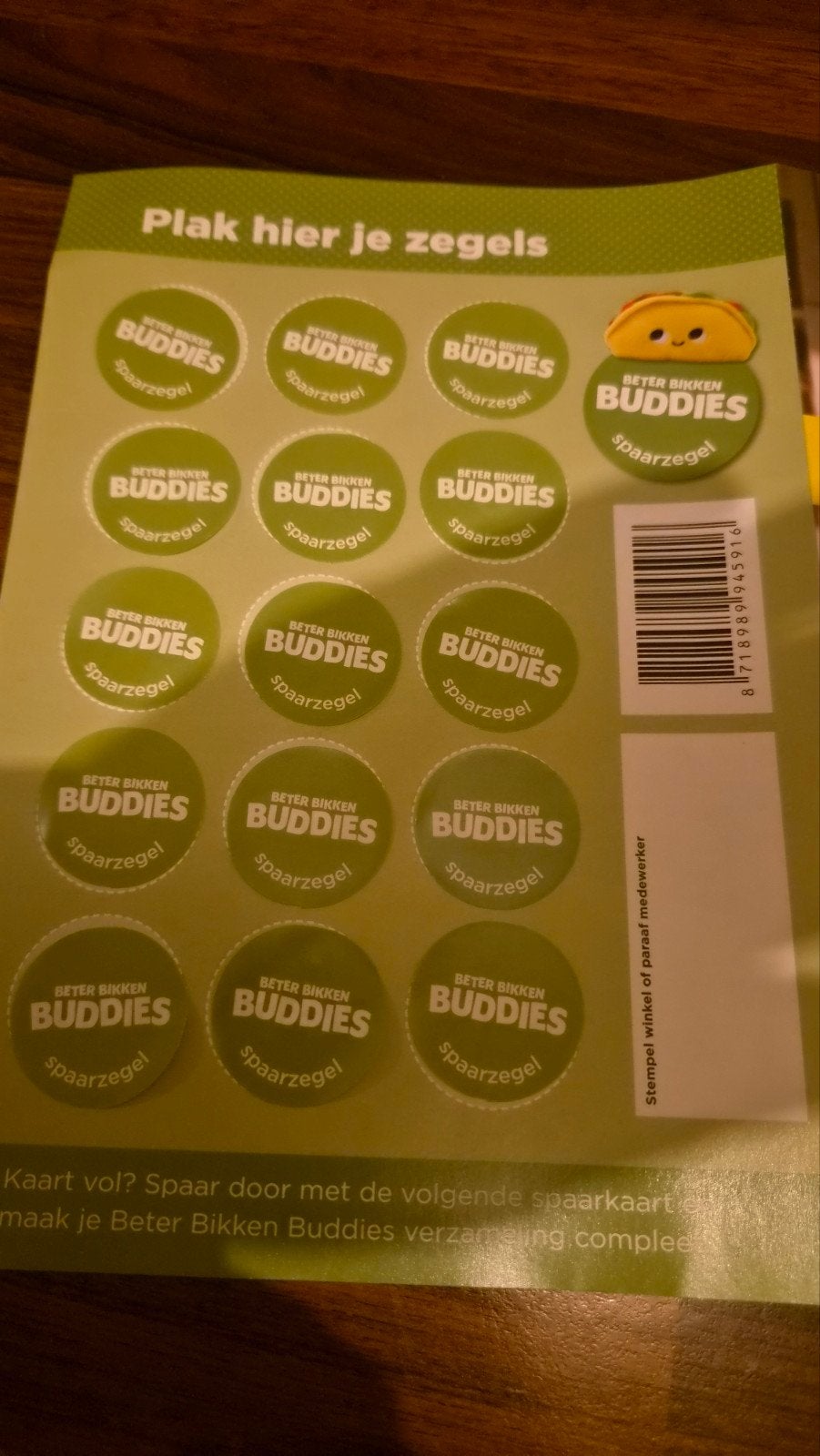 Volle PLUS Beter Bikken Buddies spaarkaart, Plus, Ophalen of Verzenden