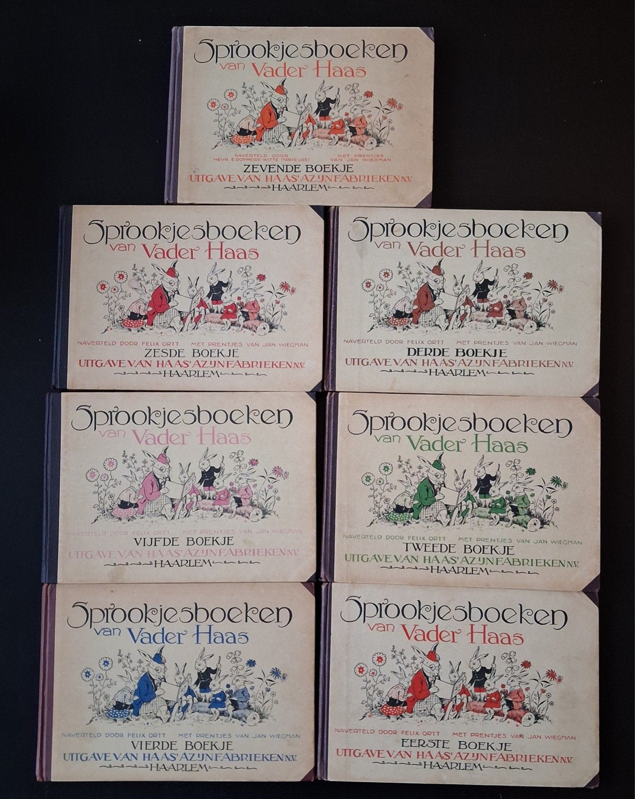 Sprookjesboeken van Vader Haas, deel 1 t/m 7 (compleet), Ophalen of Verzenden, Gelezen