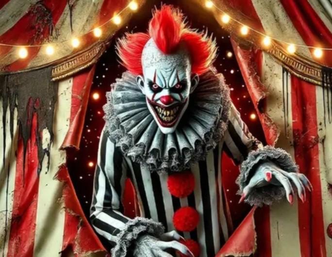 Horror circus decordoek 1.5 mtr breed lees advertentie, Ophalen of Verzenden