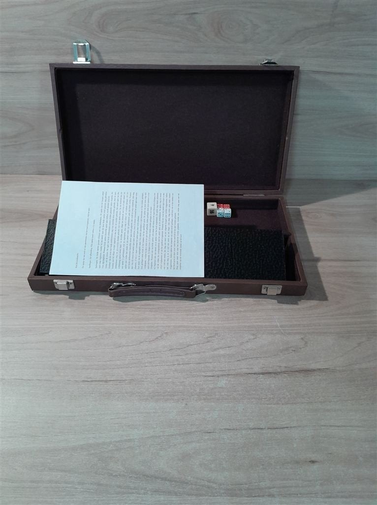 Backgammon in koffer - s6084, Verzenden, Zo goed als nieuw