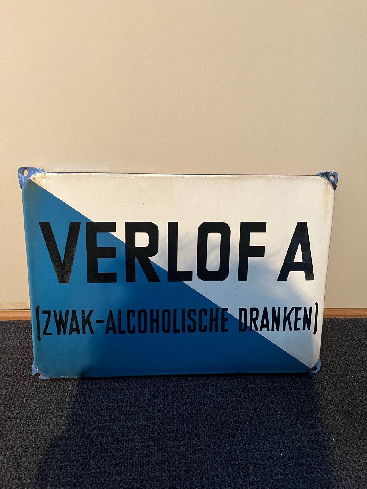 Vintage Emaille Verlof A Bord - Zwak-Alcoholische Dranken, Ophalen