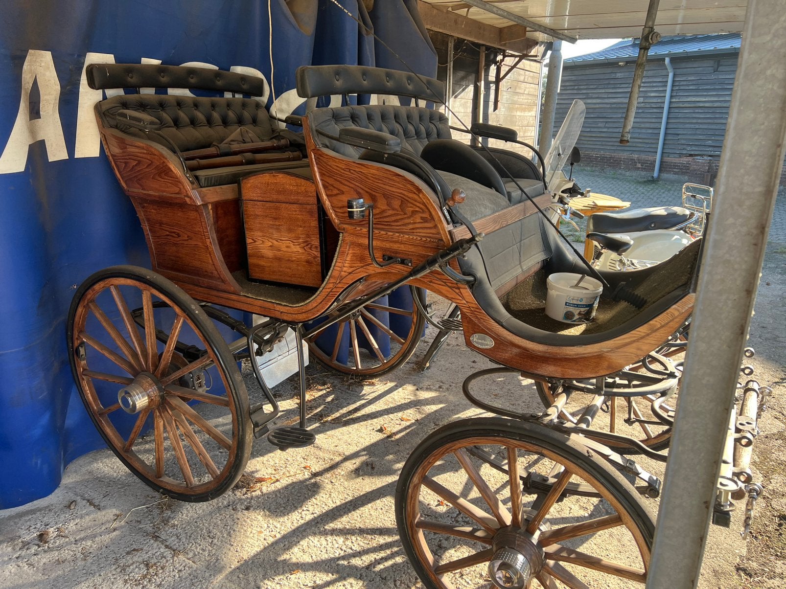 Mooie Rombach jachtwagen wagonette enkel en tweespan, Gebruikt, Wagonette, Paard