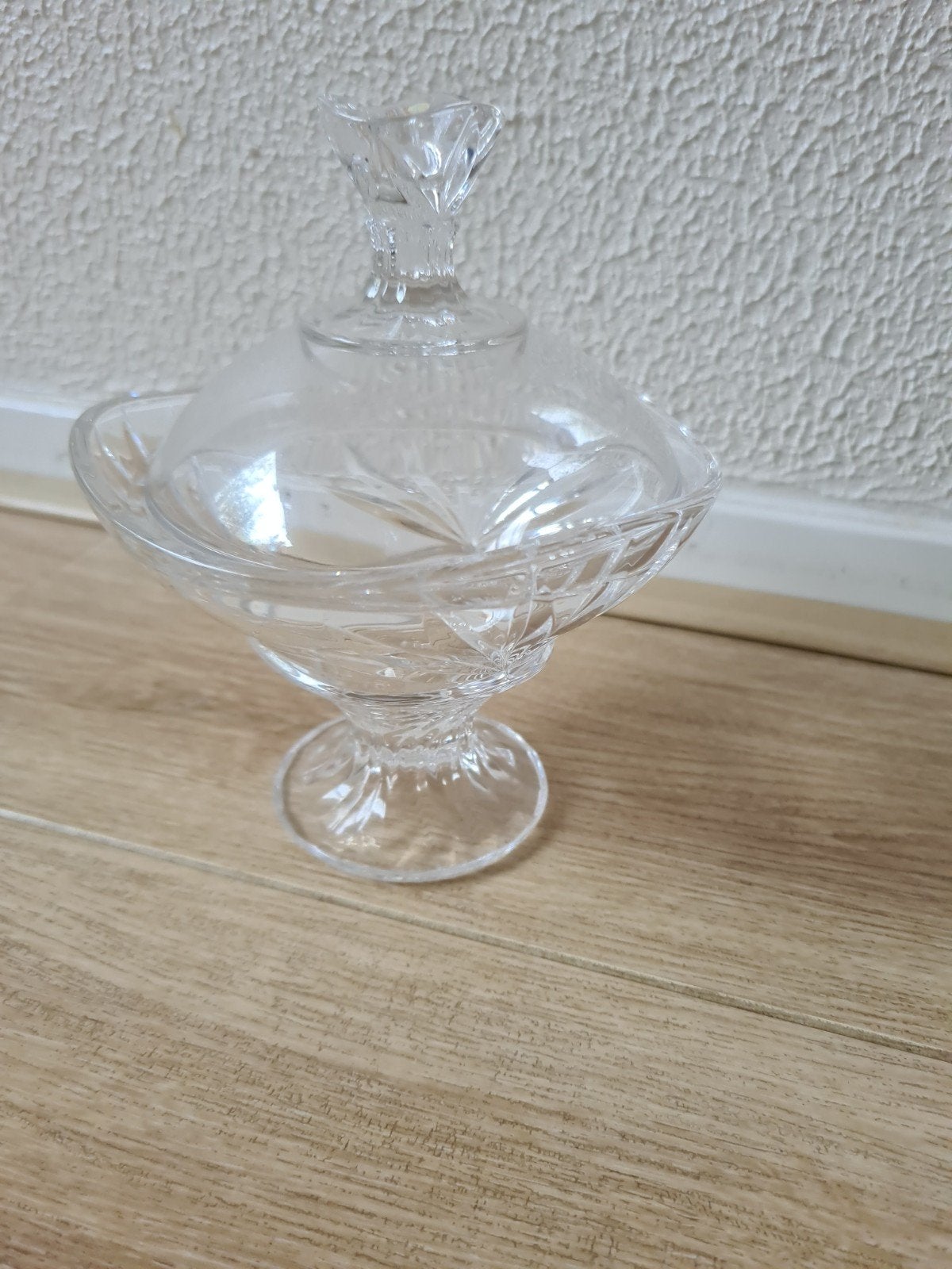 Bohemia Kristal Bonbonnière met Deksel, Ophalen of Verzenden
