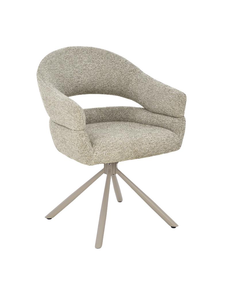 Draaibare Eetkamerstoelen met armleuning Flik Beige / Taupe, Huis en Inrichting, Stoelen, Nieuw, Vijf, Zes of meer stoelen, Hout