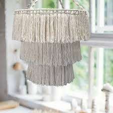 Macramé hanglamp/kroonluchter Boho (Nieuw in verpakking), Ophalen of Verzenden, Nieuw, Bohemien, Ibiza style