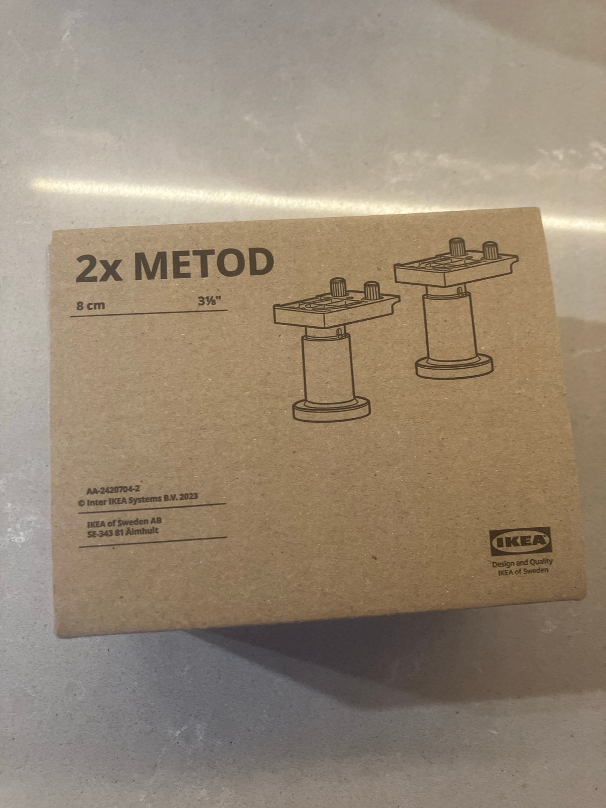 IKEA METOD Poten 8 cm (2 stuks) - Nieuw in doos, Ophalen of Verzenden, Nieuw