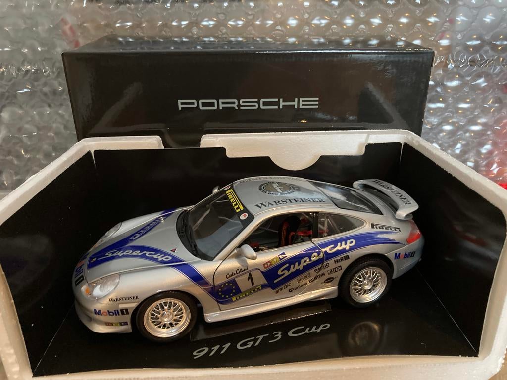Porsche 911 GT3 CUP dealer verpakking Bburago 1:18, Ophalen of Verzenden, Zo goed als nieuw, Auto, Overige merken
