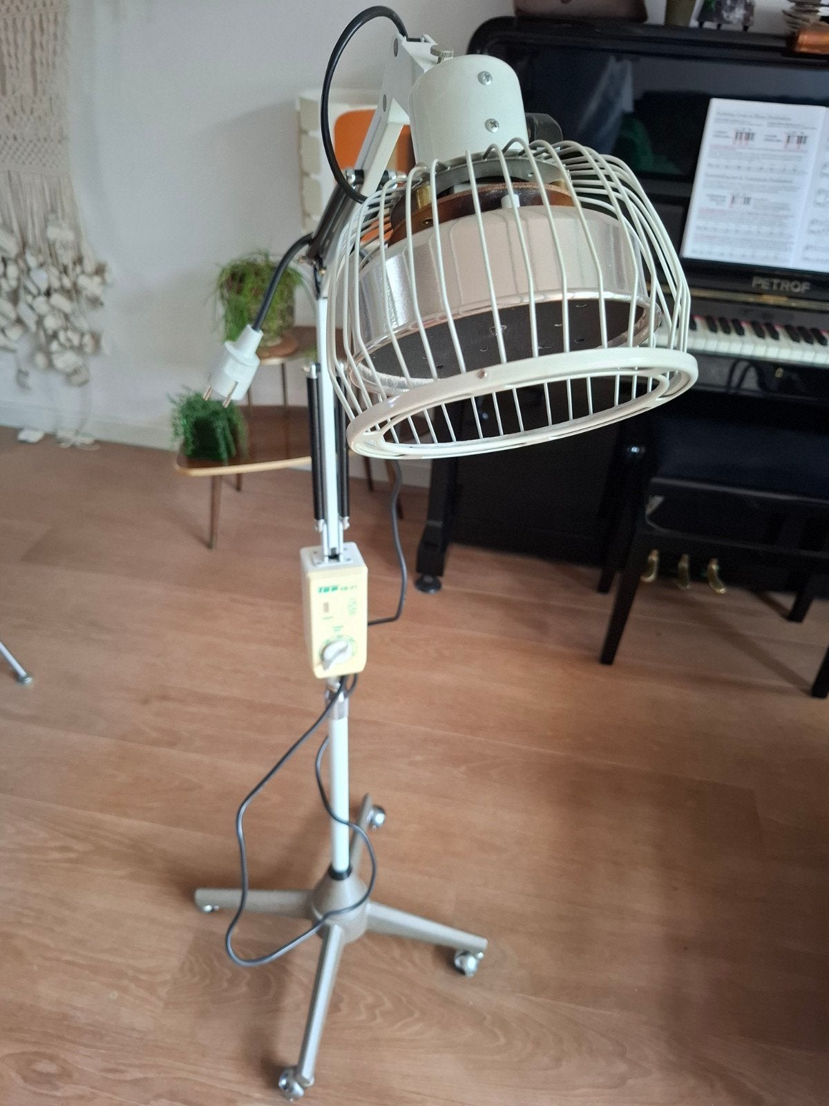 Vintage TOP CQ-27 Infraroodlamp op statief met timer, Ophalen