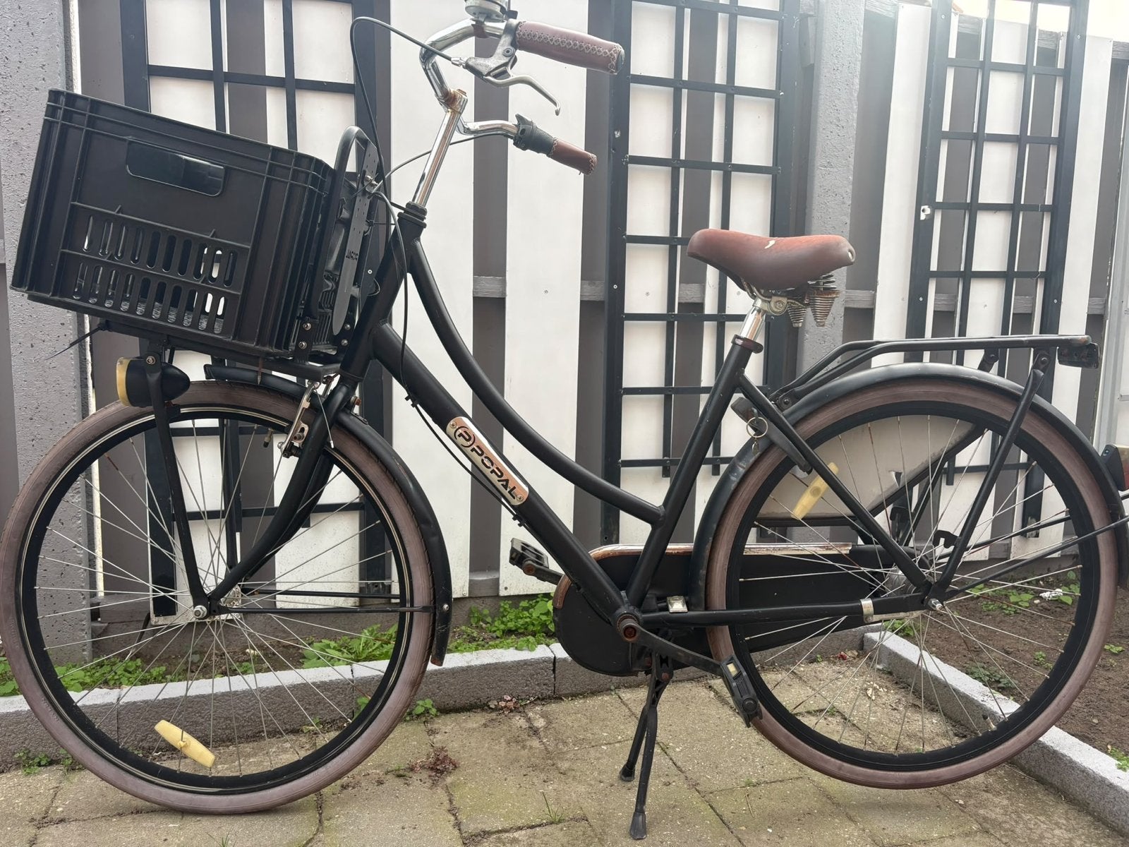 Popal Daily Dutch Basic Damesfiets - Zwart, Velgrem, 50 tot 53 cm, Ophalen, Overige merken
