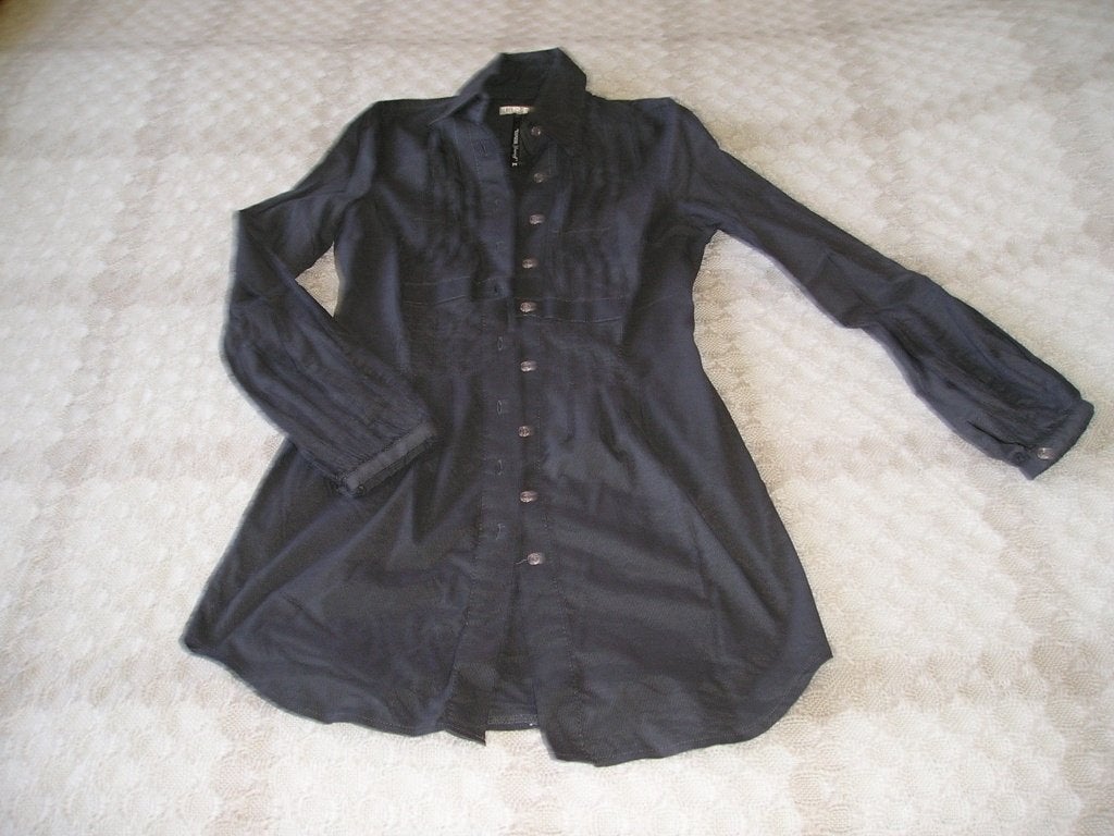 grijze lange blouse / tuniek Dept maat S (maat 36), Kleding | Dames, Ophalen, Zo goed als nieuw, Maat 36 (S), Grijs