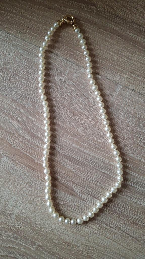 parelketting, Sieraden, Tassen en Uiterlijk, Ophalen of Verzenden, Zo goed als nieuw, Wit, Overige materialen