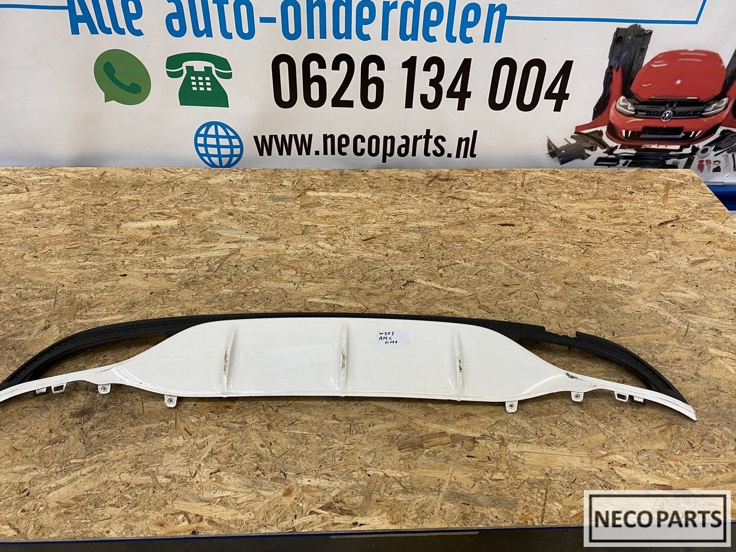 C klasse W205 AMG diffuser diffusuer origineel bumper, Gebruikt, -, Ophalen of Verzenden, Achter