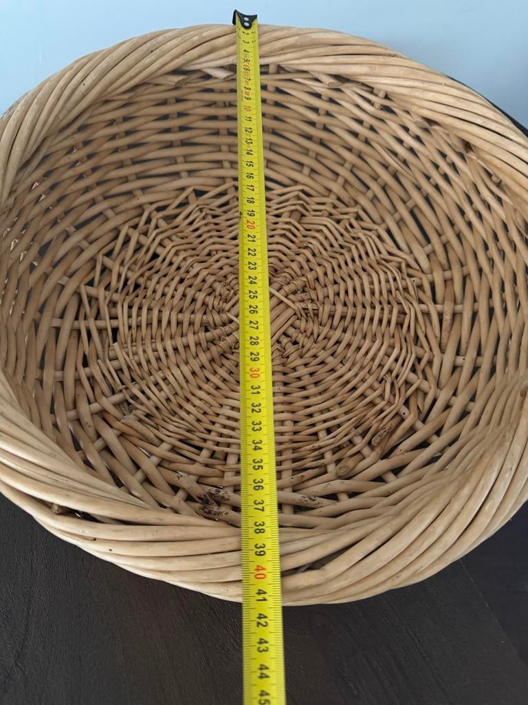 Ronde rieten mand - 40 cm diameter, Mand, Rond, Ophalen of Verzenden, Zo goed als nieuw