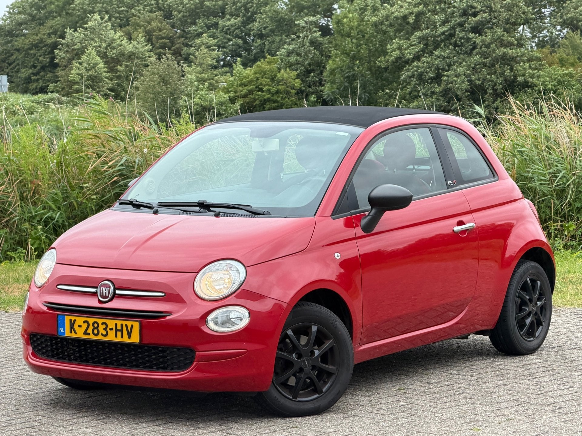 Fiat 500 C 0.9 TwinAir Turbo Collezione - Rosso Passione - B, Stof, Gebruikt, Cabriolet, Bedrijf