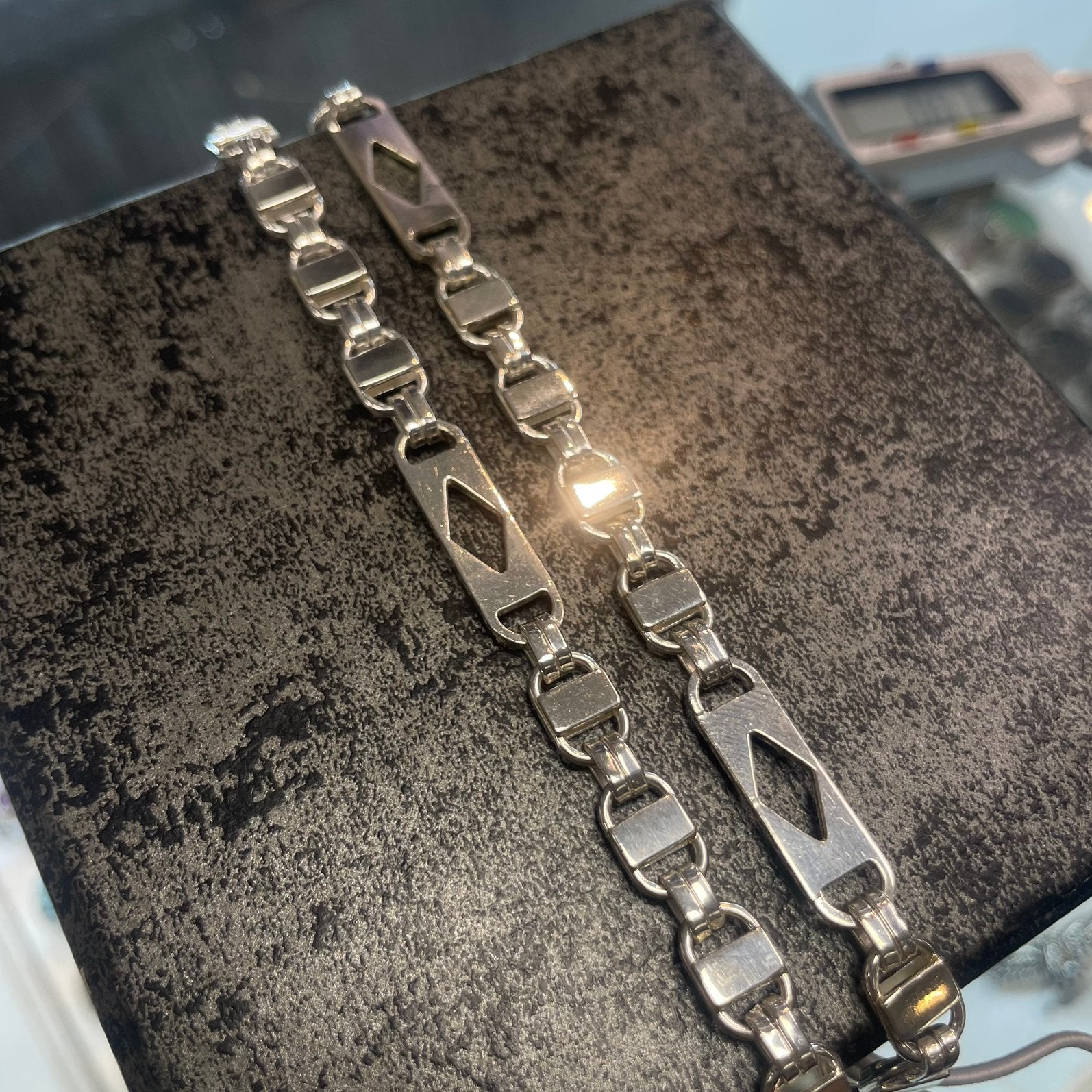 Zilveren kingsley ketting met tussen schakels, Sieraden, Tassen en Uiterlijk, Kettingen, Ophalen of Verzenden, Nieuw, Zilver, Zilver