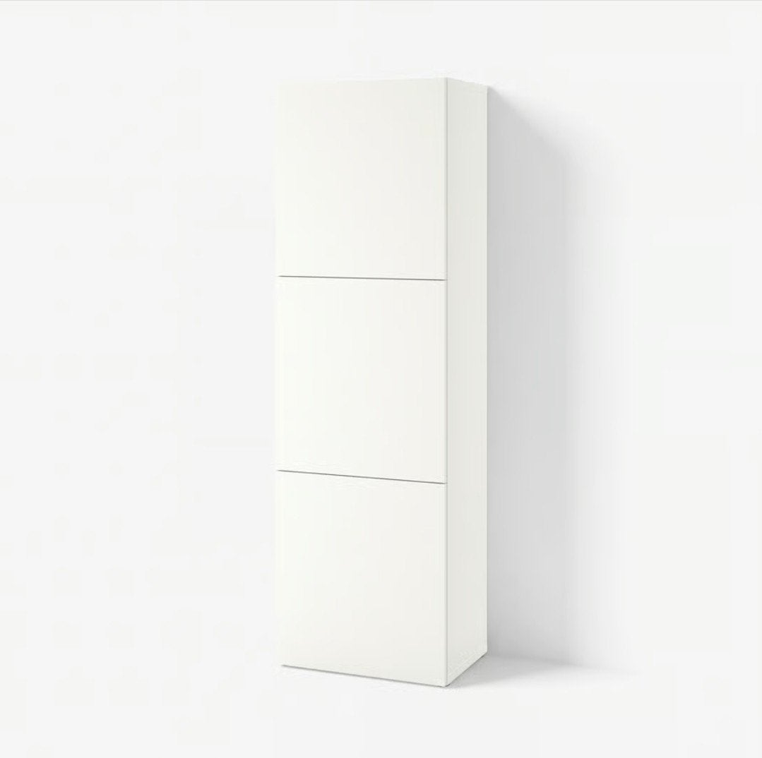 IKEA BESTÅ Kast met deuren, wit Lappviken/wit, Ophalen, Overige materialen, Met deur(en), 50 tot 100 cm