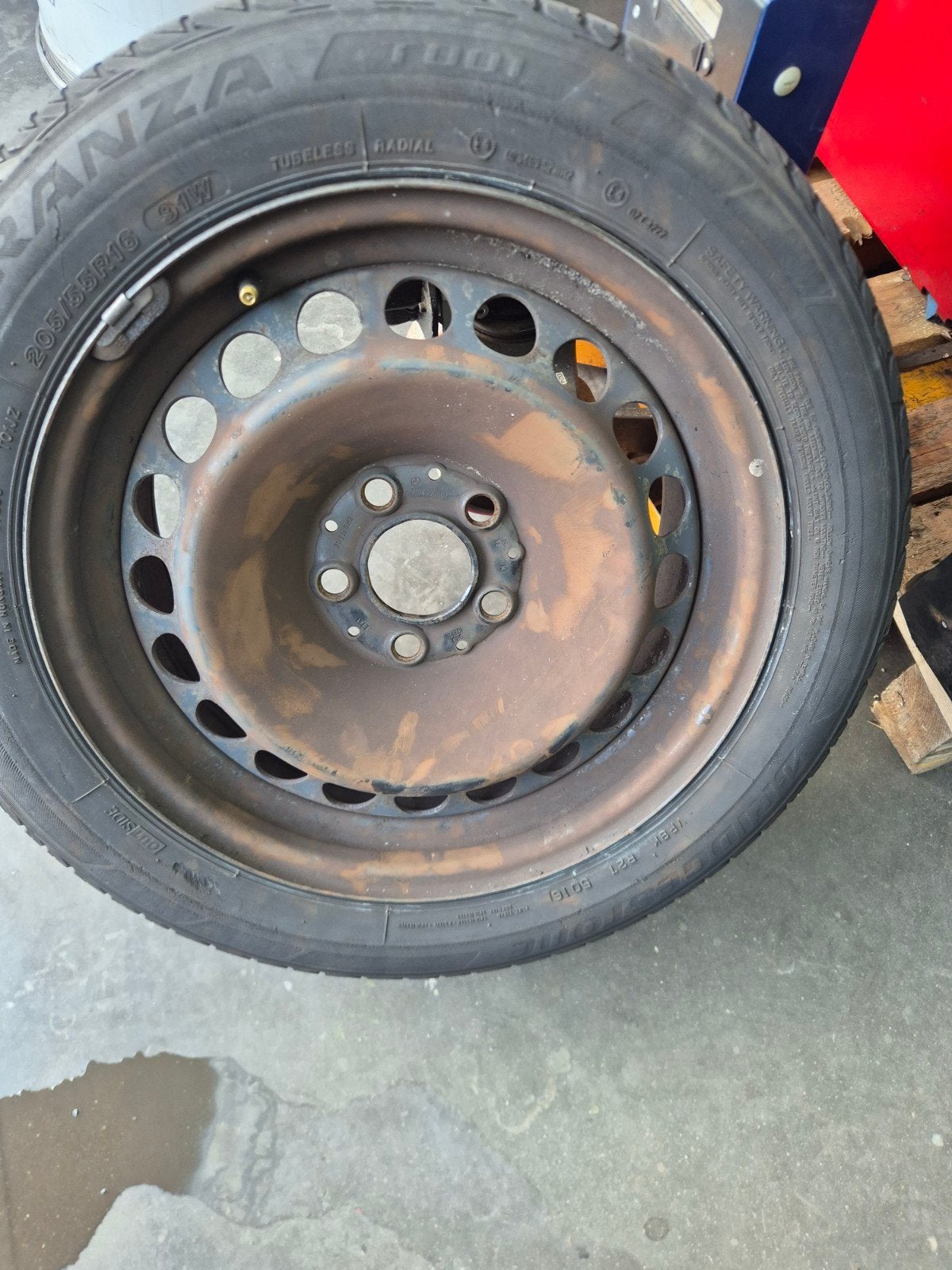 Mercedes-Benz 16 inch stalen velg 5x 112 thuiskomer, Ophalen of Verzenden, Gebruikt