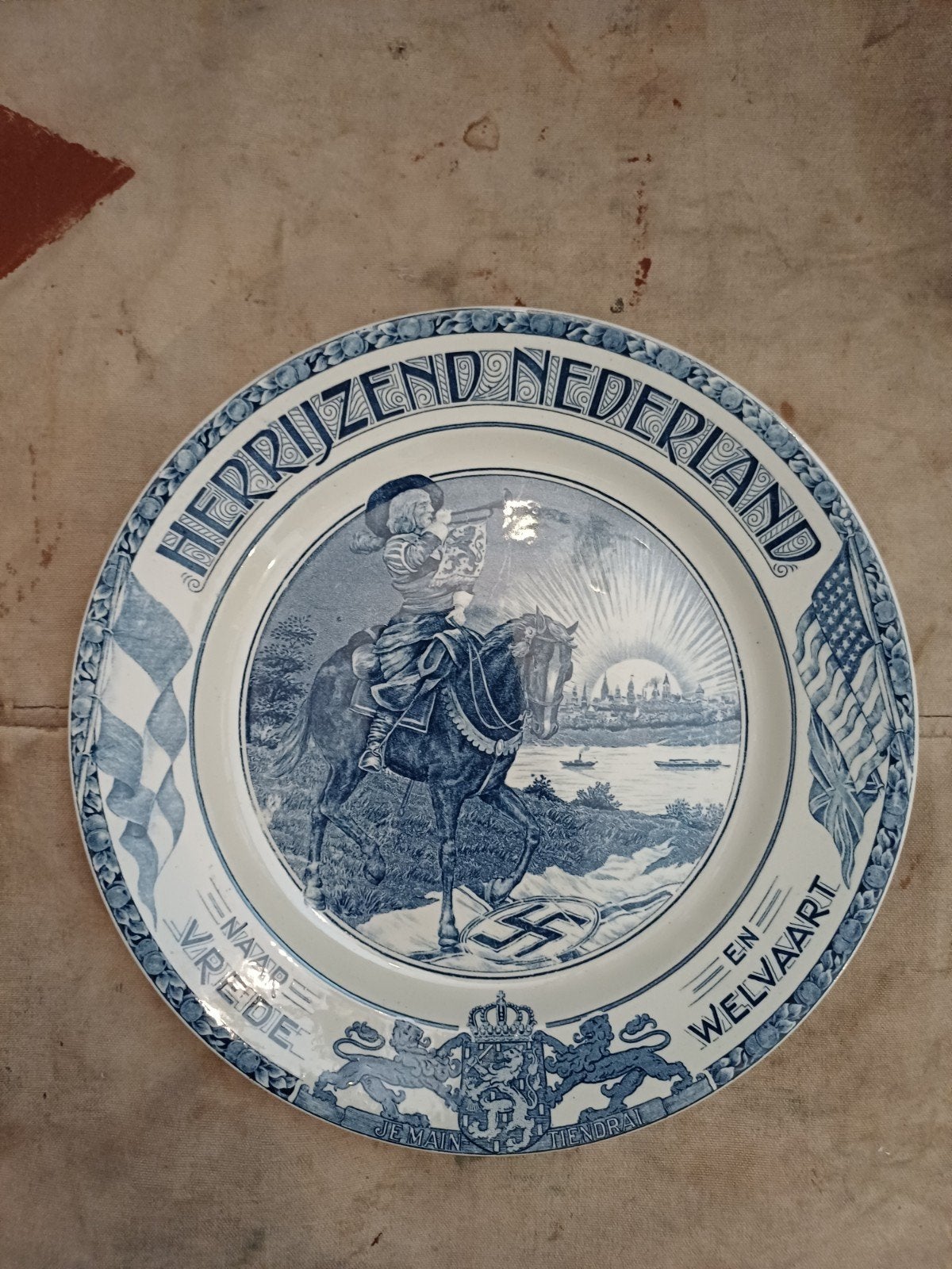 Bord Herrijzend Nederland, Ophalen of Verzenden