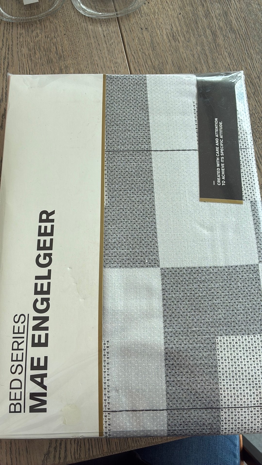 MAE ENGELGEER Dekbedovertrek Scheme Black 150x200/220, Eenpersoons, Zwart, Dekbedovertrek, Nieuw