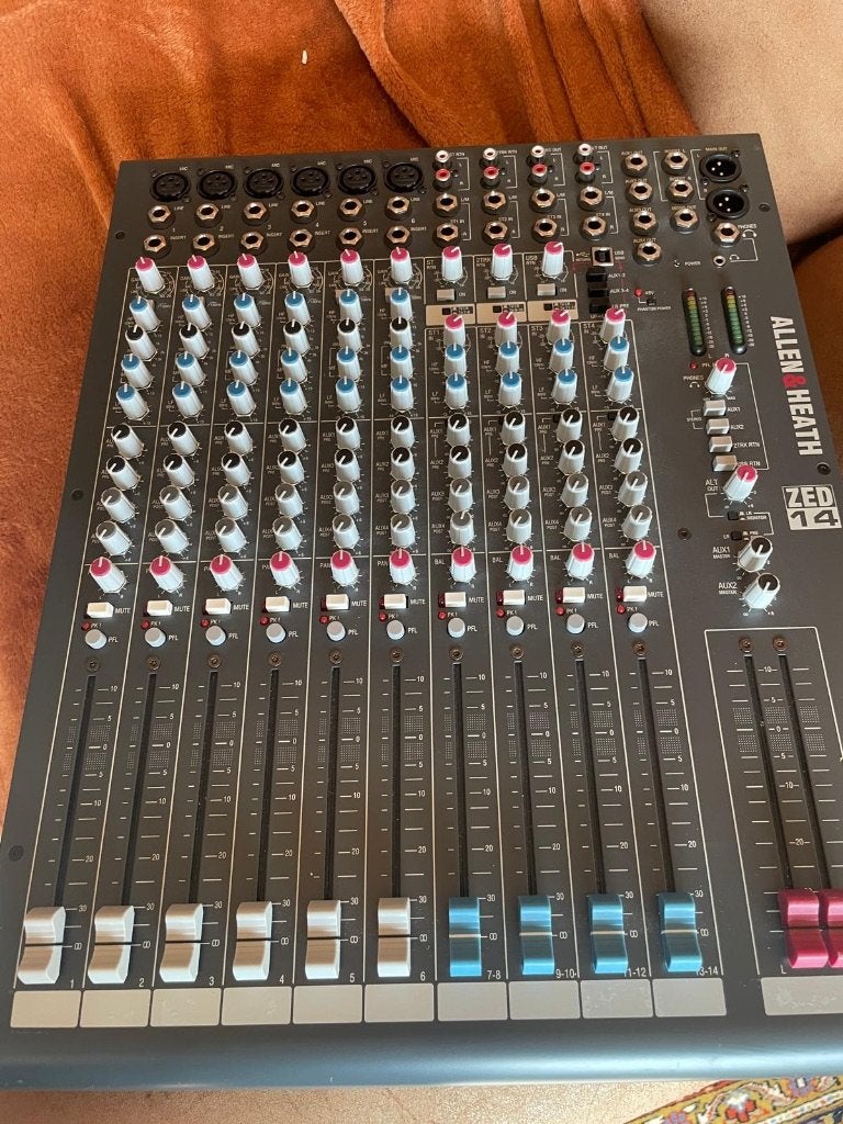 Allen & Heath ZED14 mengpaneel te koop, Ophalen of Verzenden, Zo goed als nieuw, 10 tot 20 kanalen, Microfooningang