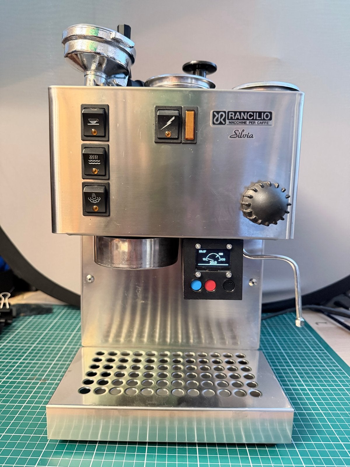 Rancilio Silvia Espressomachine met PID-controller, Witgoed en Apparatuur, Gebruikt, Espresso apparaat, Koffiebonen, 1 kopje