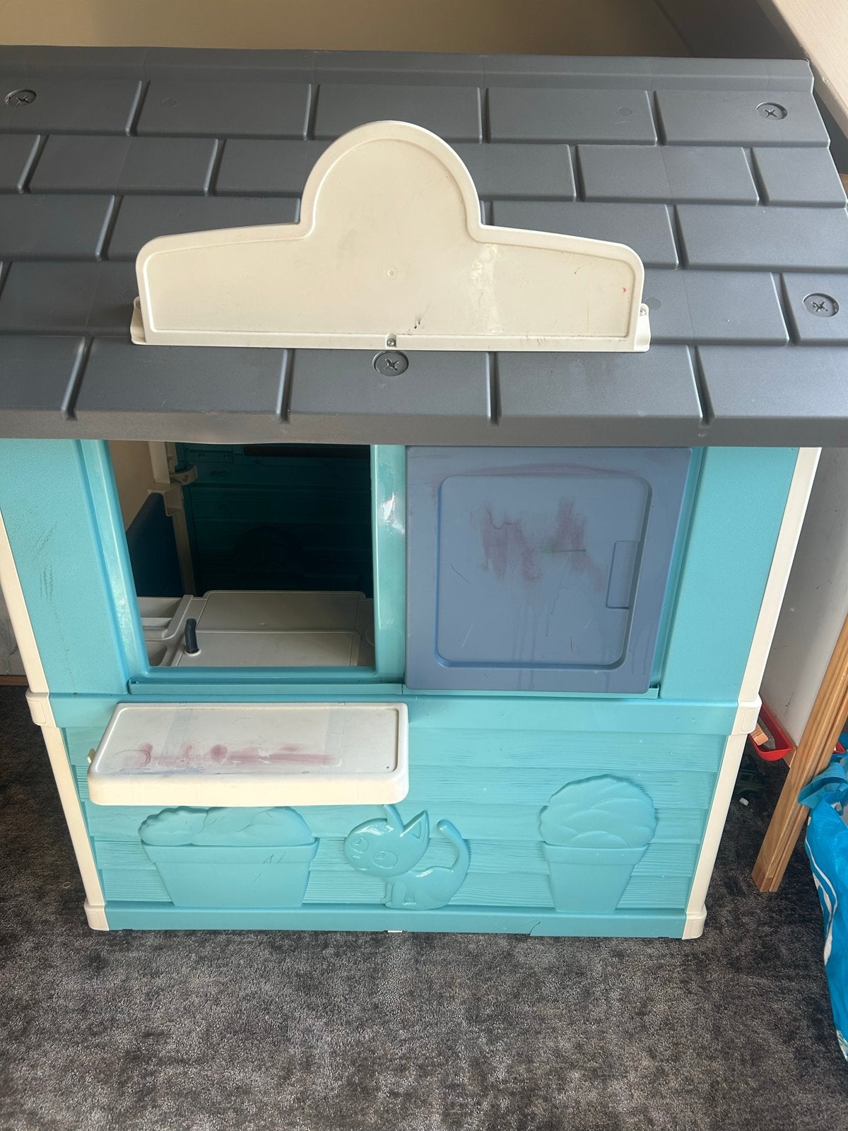 Smoby Speelhuisje met klein scheurtje, Ophalen, Gebruikt, Kunststof