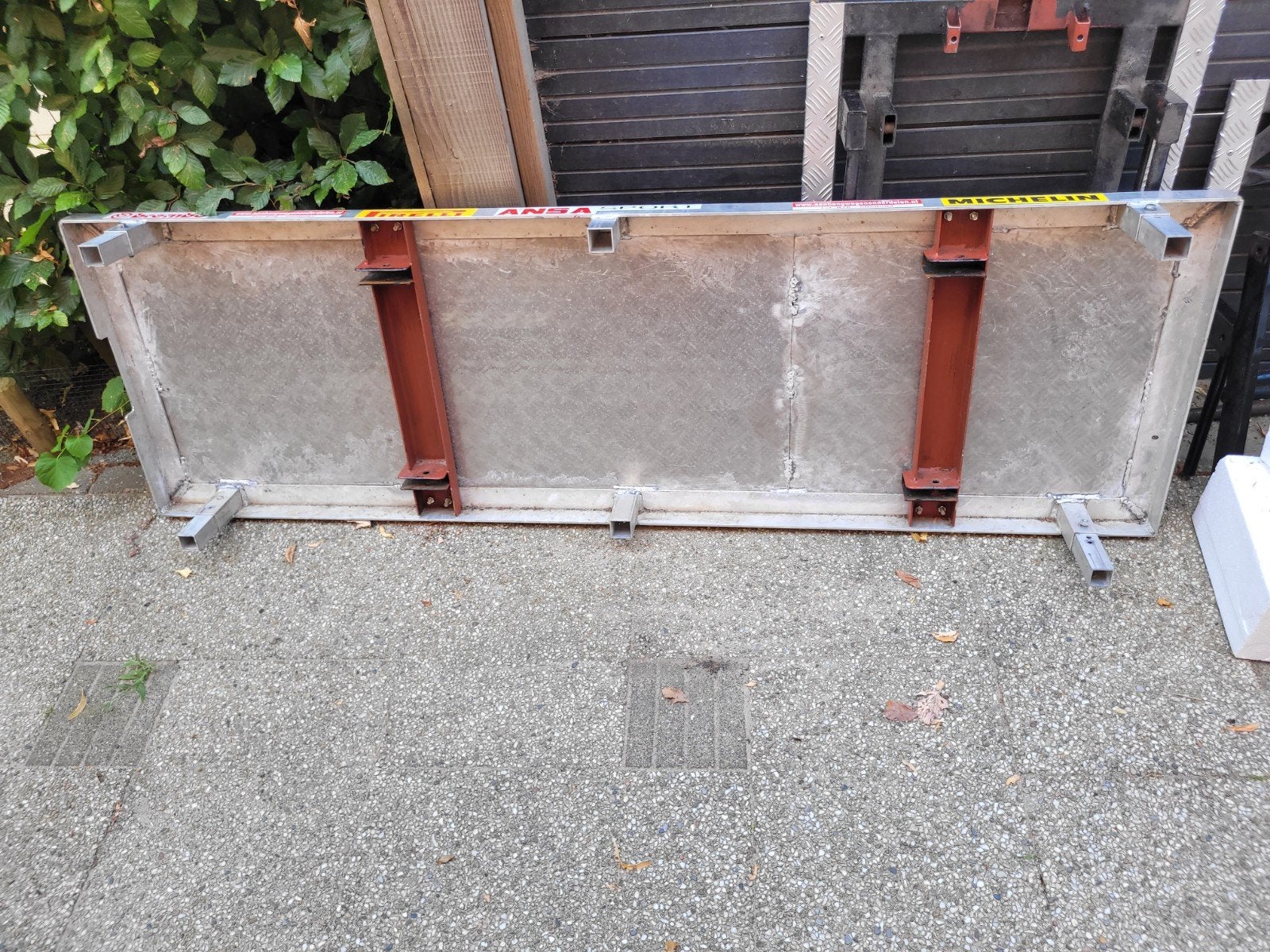 Aluminium motortafell 600x1900 mm, Ophalen