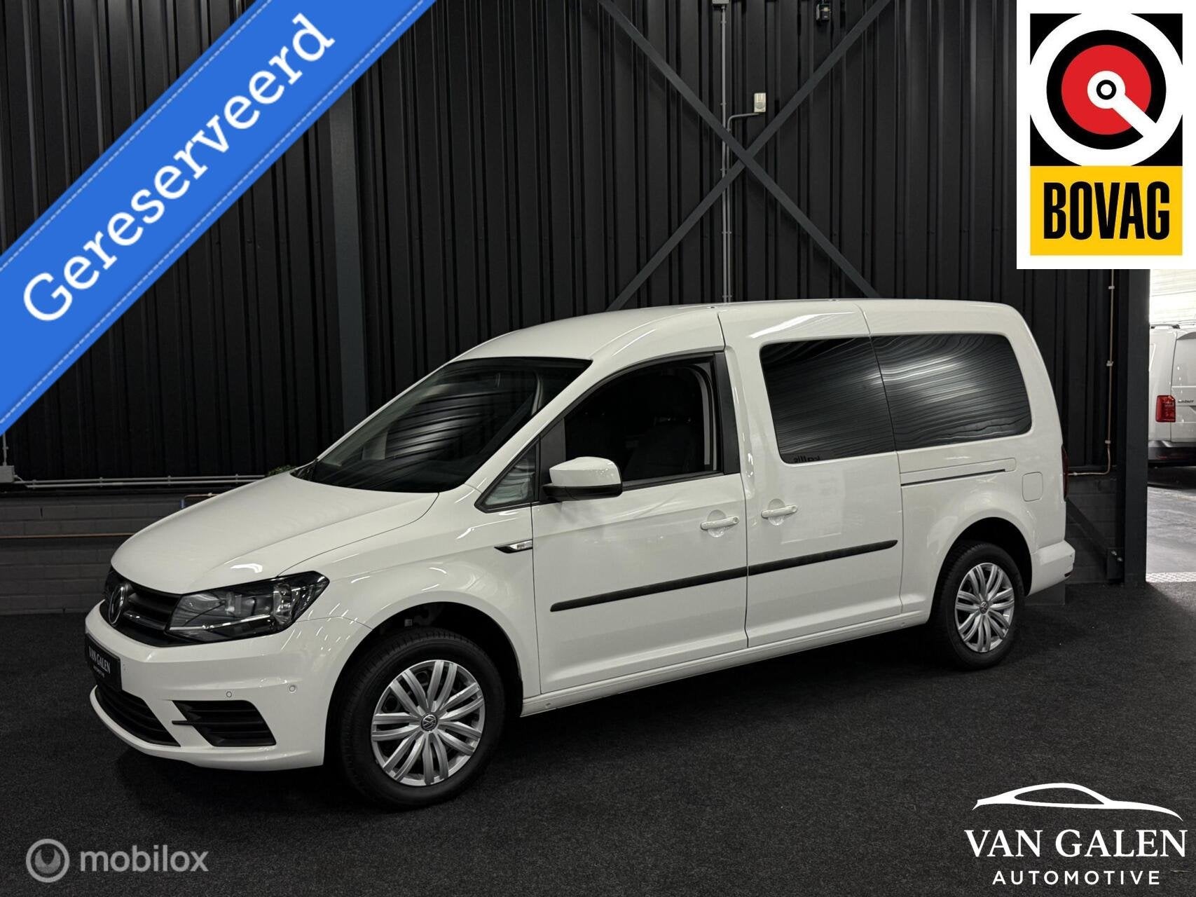 Volkswagen Caddy Maxi 1.4 TSI Highline Airco|Cruise|MF-Stuur, Gebruikt, 4 cilinders, 7 stoelen, Wit