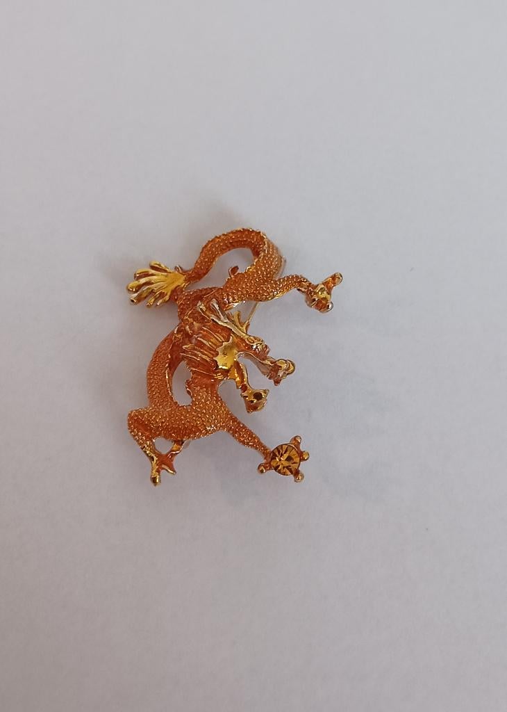 Draak broche, Sieraden, Tassen en Uiterlijk, Broches, Overige materialen, 4 tot 7 cm, Overige kleuren, Nieuw