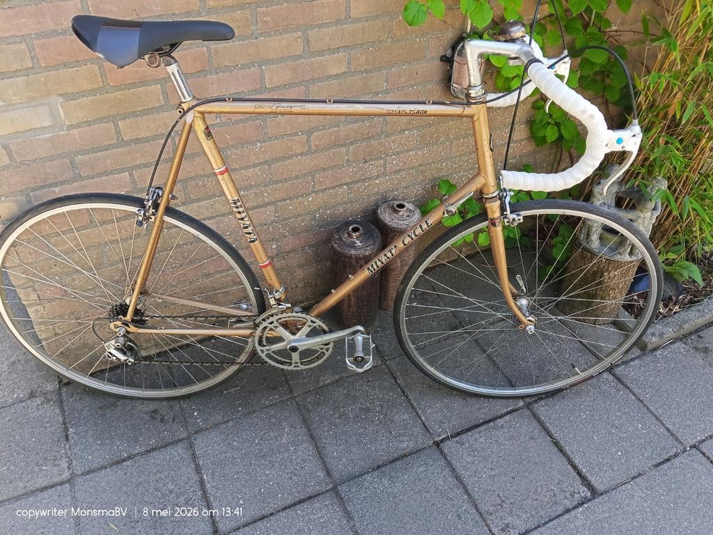 Vintage racefiets - zadelpen vast, dopje stuurlint mist, Gebruikt, Staal, Ophalen, Overige merken