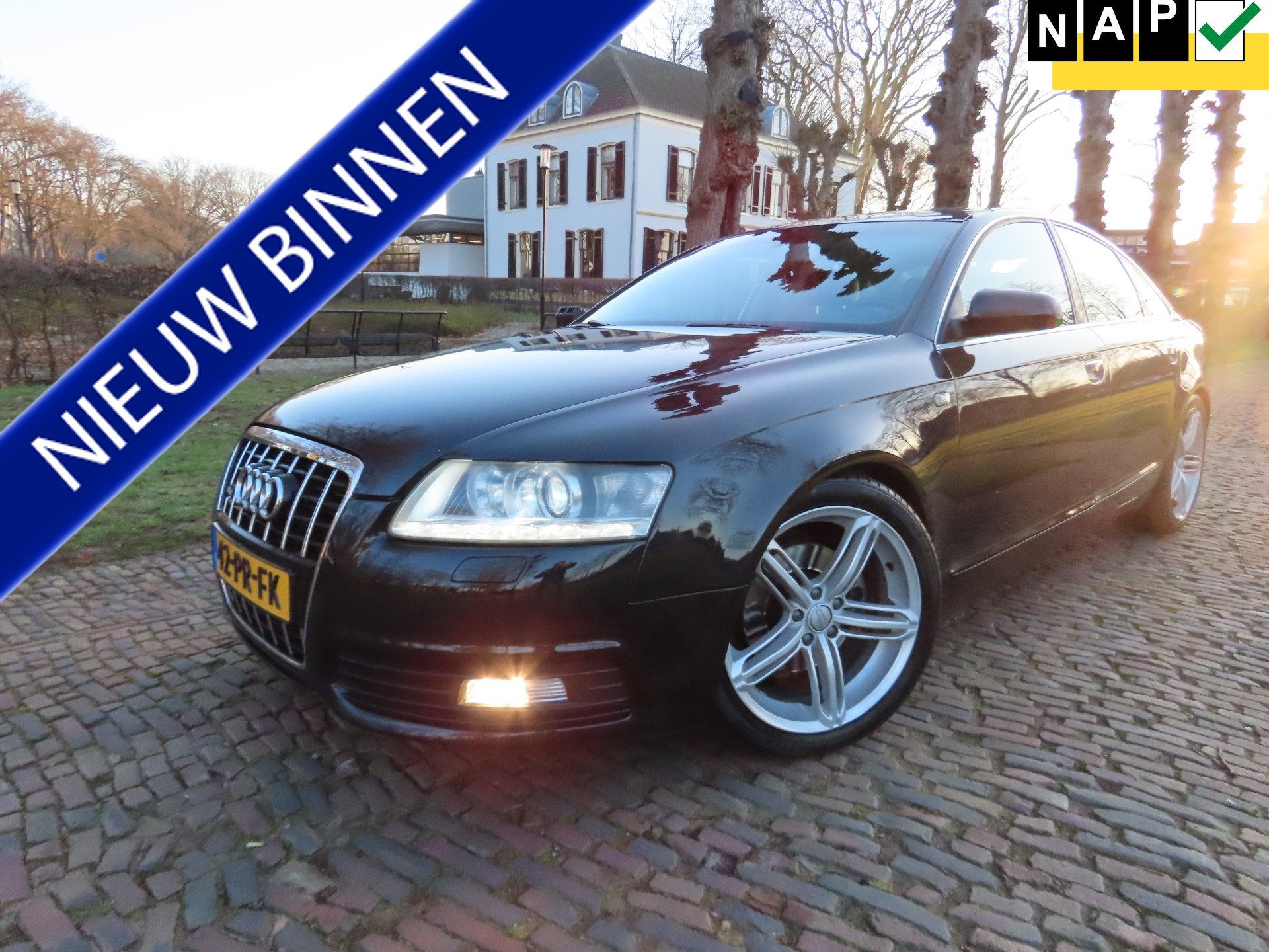 Audi A6 Limousine 2.4 Pro Line S-Line Leer Stoelverwarming E, Dealer onderhouden, Zwart, Euro 4, Xenon verlichting