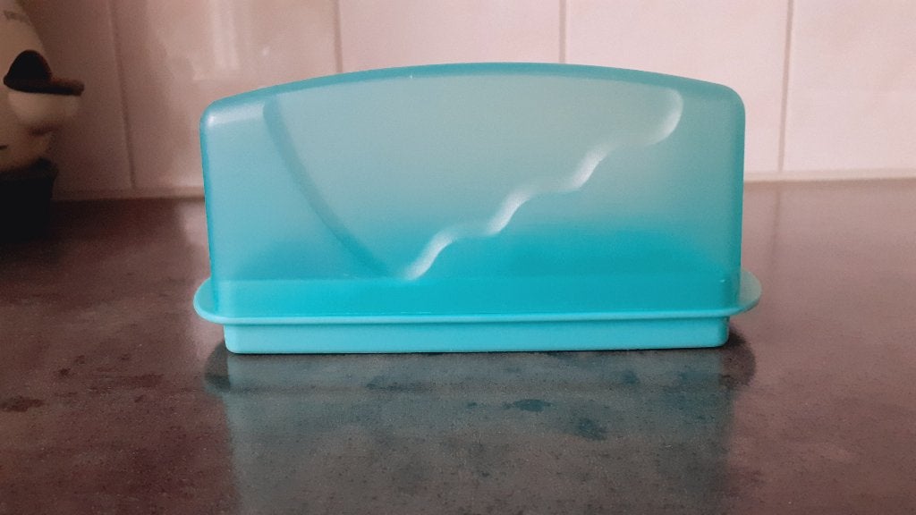 Tupperware Botervloot Trendy - Turquoise, Overige kleuren, Botervloot, Ophalen of Verzenden, Zo goed als nieuw