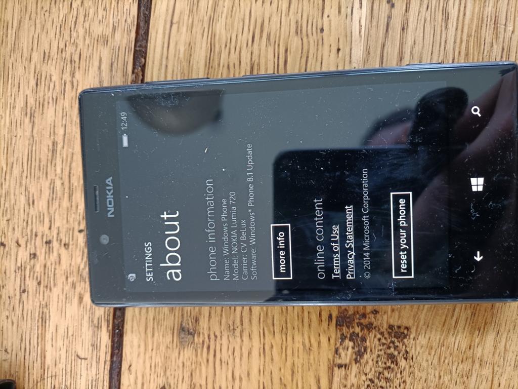 Nokia Lumia 720 - Windows Phone - Zwart, Telecommunicatie, Mobiele telefoons | Nokia, Gebruikt, Zwart, Touchscreen, Ophalen of Verzenden