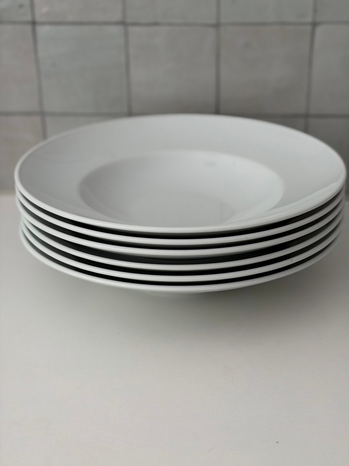 Prachtige witte pastaborden, bowls 6 stuks, Huis en Inrichting, Ophalen, Zo goed als nieuw, Bord(en), Overige stijlen
