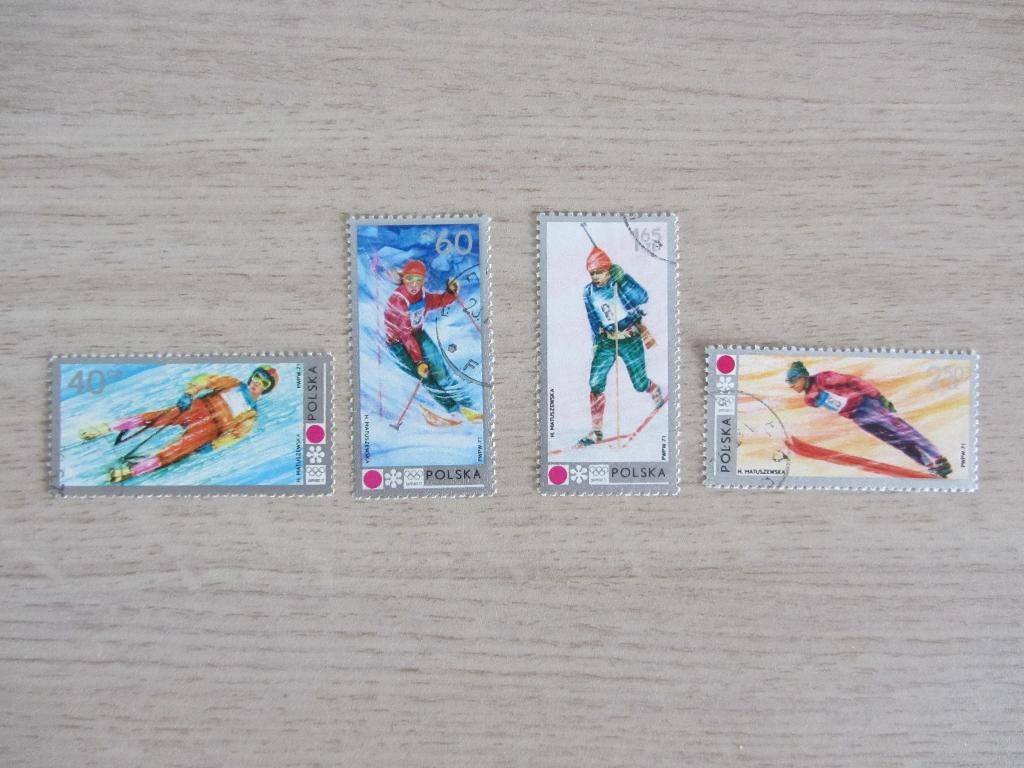Polska 1972 Winter Olympic Games Sapporo Postzegels, Postzegels en Munten, Ophalen of Verzenden, Gestempeld, Sport