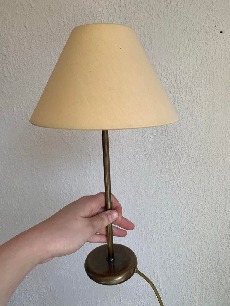 Set van Staande en Hanglamp met Stoffen Kap, Antiek, Stof, 50 tot 75 cm, Ophalen of Verzenden