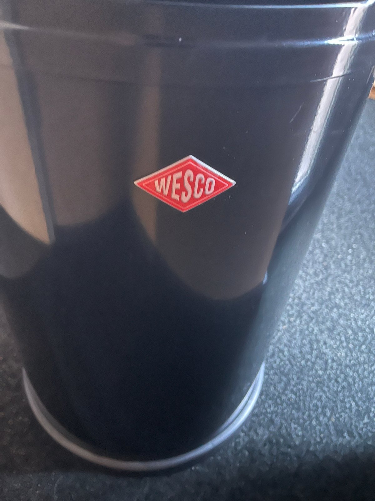 Wesco Pushboy prullenbak - Zwart - 50 liter, Ophalen, Gebruikt, 40 liter of meer, Metaal