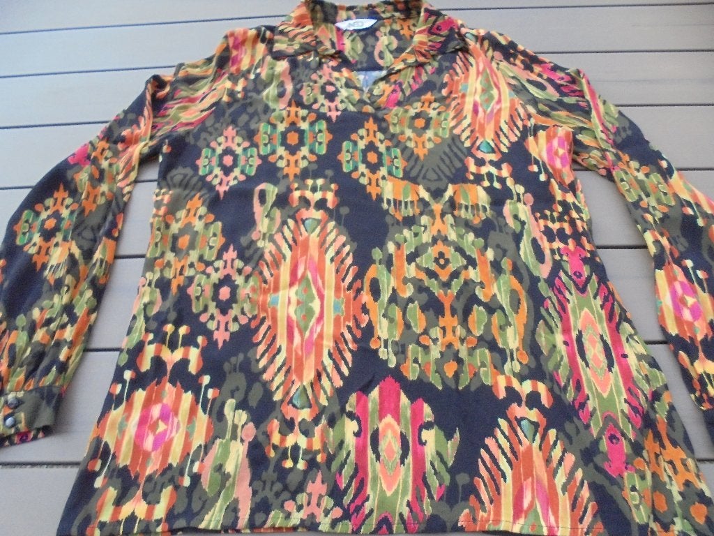 Zwart bont shirt NED, Kleding | Dames, Zwart, Maat 42/44 (L), Ophalen of Verzenden, Zo goed als nieuw