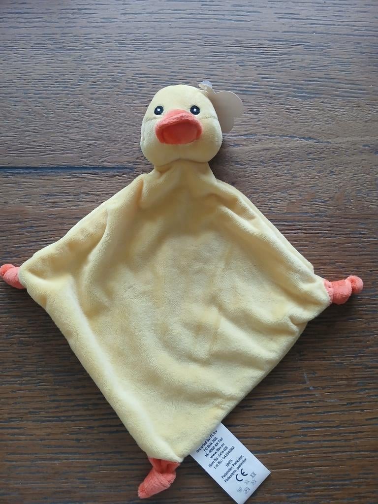 Nieuw Knuffeldoekje Eend, Geel, Nieuw, Ophalen of Verzenden, Middelgroot (20 tot 80 cm)
