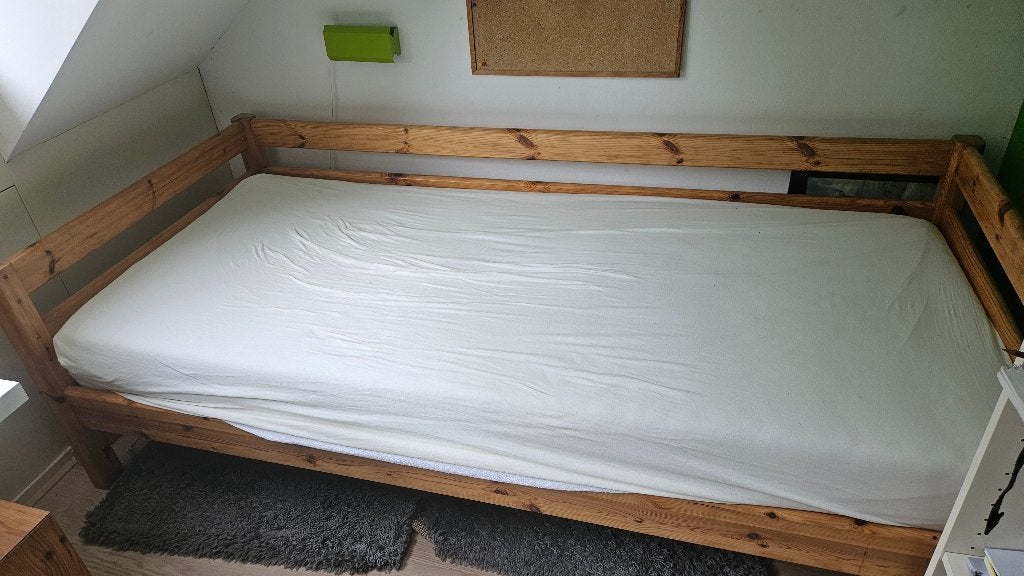 Flexa bed 2x / stapelbed, Ophalen, 85 tot 100 cm, Gebruikt, Lattenbodem