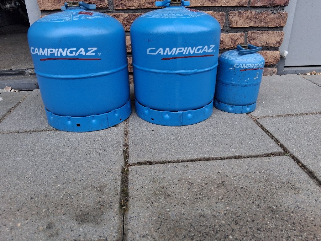 Gastank Campingaz, Ophalen, Gebruikt
